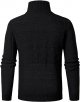 Men's Cable Knitted Oplique Zip Button Front Long Sleeve Cardigan Sweater