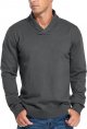 Men's Casual Slim Fit Long Sleeve Shawl Collar Pullover Sweater